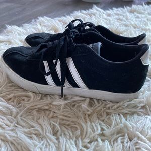 Black and White Adidas Tennis Shoes